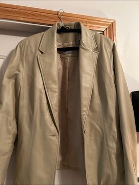 Kate Hill Taupe Leather Jacket